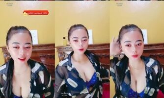Miss Inong Remas Buah Dada Beha Biru